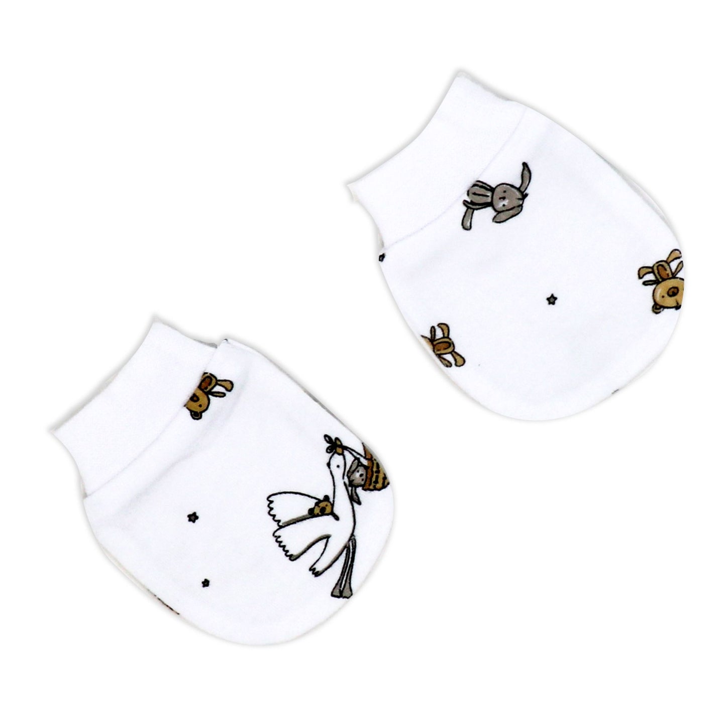 neutral baby stork gift set, unisex newborn clothing bundle, boutique baby shower gift, 5 piece baby gift pack, newborn take home set neutral, stork baby clothing gift, gender neutral infant layette, boutique newborn essentials set, unisex baby gift idea neutral, cotton newborn stork outfit bundle