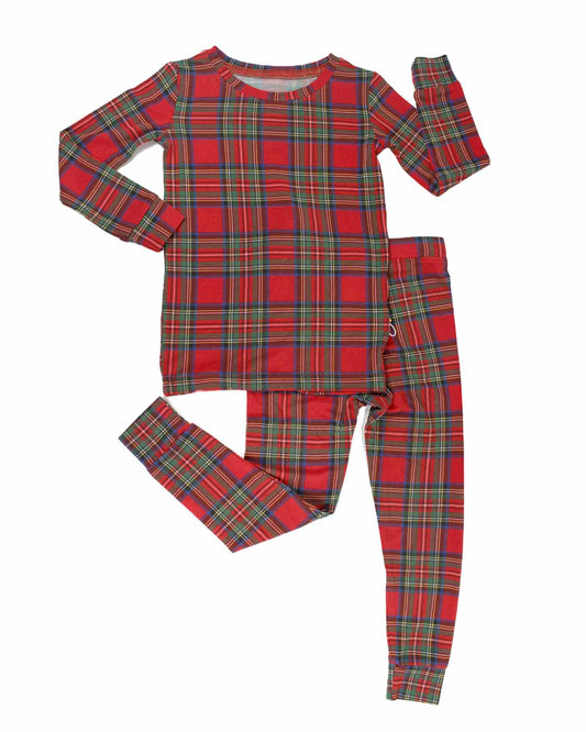 holiday plaid kids lounge set, toddler Christmas pajamas boutique, red plaid family matching set, kids Christmas plaid outfit, December holiday sleepwear for girls, boutique festive plaid pajamas, plaid long sleeve holiday set