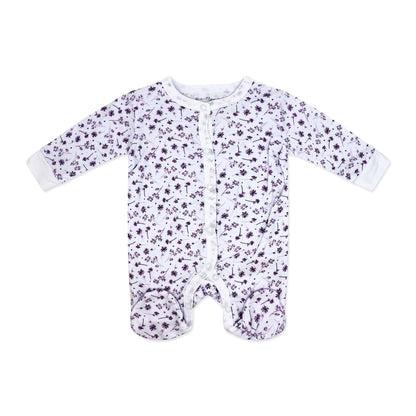 purple floral baby gift set, 5 piece newborn essentials set, boutique baby shower gift girl, floral print baby clothing set, unisex floral baby bundle, infant layette gift set boutique, cotton floral newborn set, purple baby outfit bundle, baby girl floral take home outfit, boutique floral gift pack