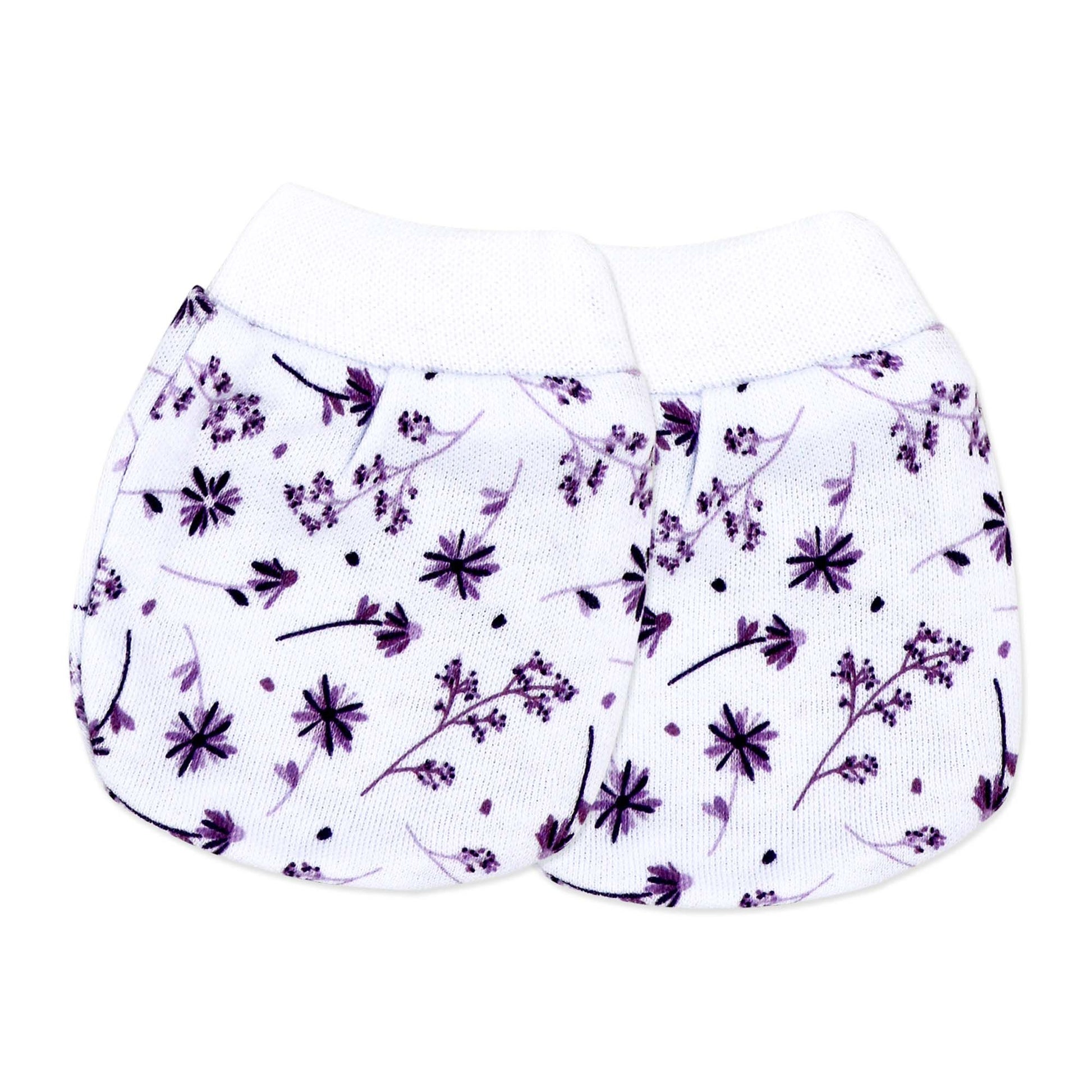 purple floral baby gift set, 5 piece newborn essentials set, boutique baby shower gift girl, floral print baby clothing set, unisex floral baby bundle, infant layette gift set boutique, cotton floral newborn set, purple baby outfit bundle, baby girl floral take home outfit, boutique floral gift pack