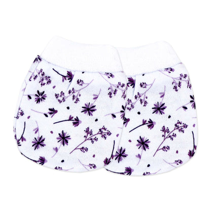 purple floral baby gift set, 5 piece newborn essentials set, boutique baby shower gift girl, floral print baby clothing set, unisex floral baby bundle, infant layette gift set boutique, cotton floral newborn set, purple baby outfit bundle, baby girl floral take home outfit, boutique floral gift pack