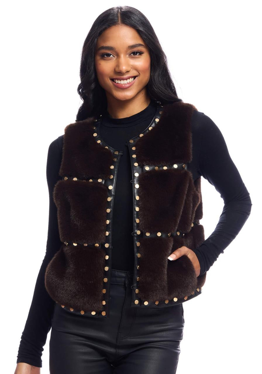 Espresso Giselle Studded Vest