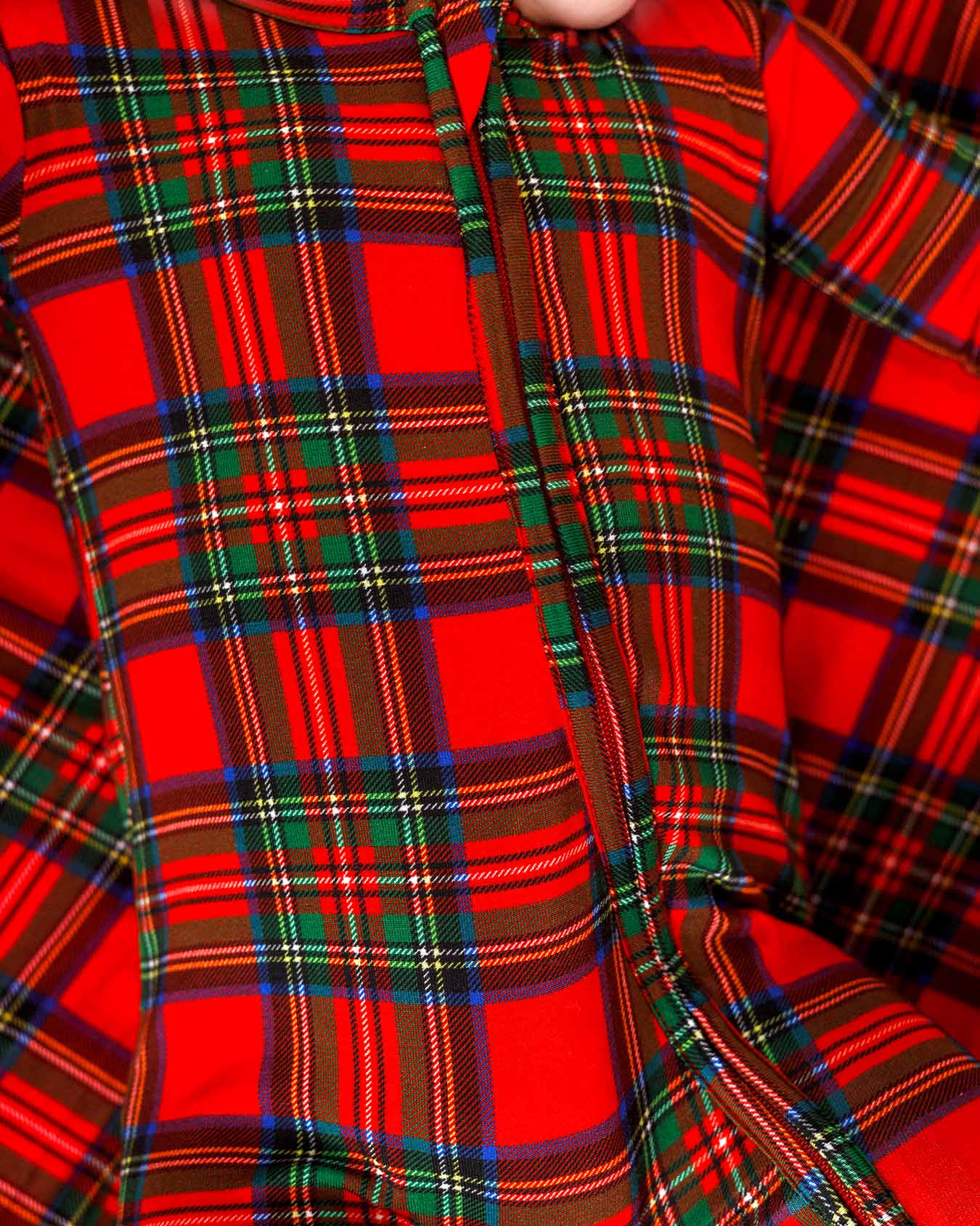 plaid baby footie pajamas, red plaid holiday footy, Christmas baby sleeper zippered, toddler holiday pajamas footed, December plaid zip pajama, festive baby footy sleepwear, boutique holiday kids pajamas, plaid Christmas morning outfit, newborn holiday sleepwear, unisex plaid footy pajamas