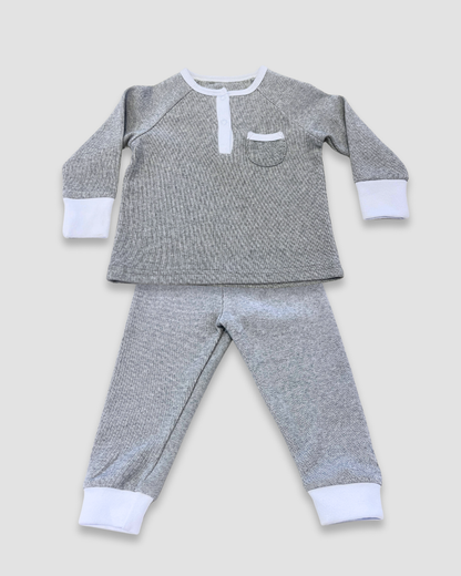 2pc Grey/Lt Blue Trim Set