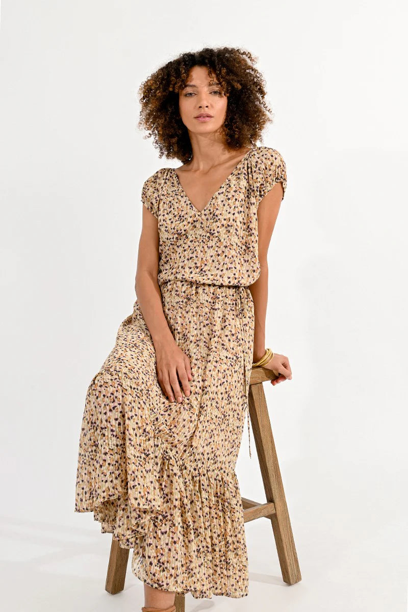 Beige Multi Maxi Dress