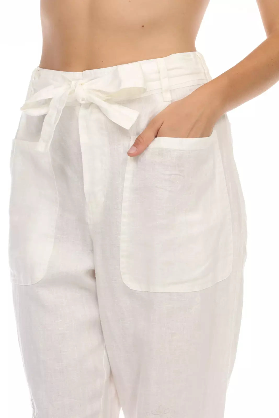 Antique white highwaist pant