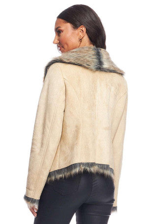 Taupe Cascade Suede Jacket