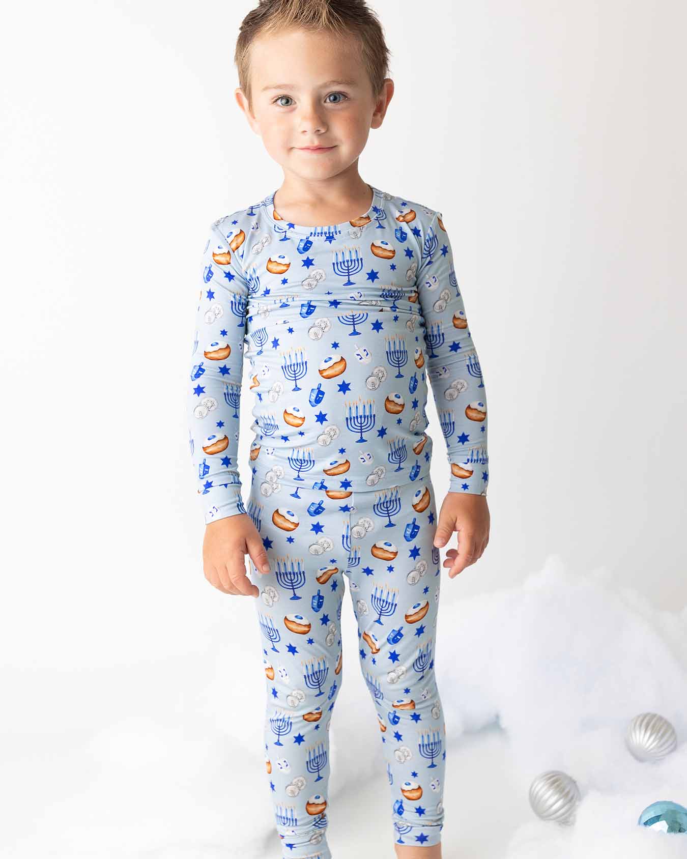 kids Hanukkah pajamas, toddler Hanukkah lounge set, boutique holiday pjs, blue menorah pajama set, boys Hanukkah sleepwear, girls Hanukkah loungewear, children’s festival pajamas, Zohar Hanukkah kids set, holiday toddler 2pc pajamas, Expressions Boutique NY, Woodbury kids boutique