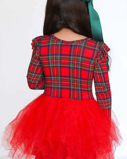 girls plaid tutu Christmas dress, holiday plaid ruffle dress, boutique Christmas tutu dress, toddler holiday party outfit, December plaid festive dress, boutique plaid red tutu outfit