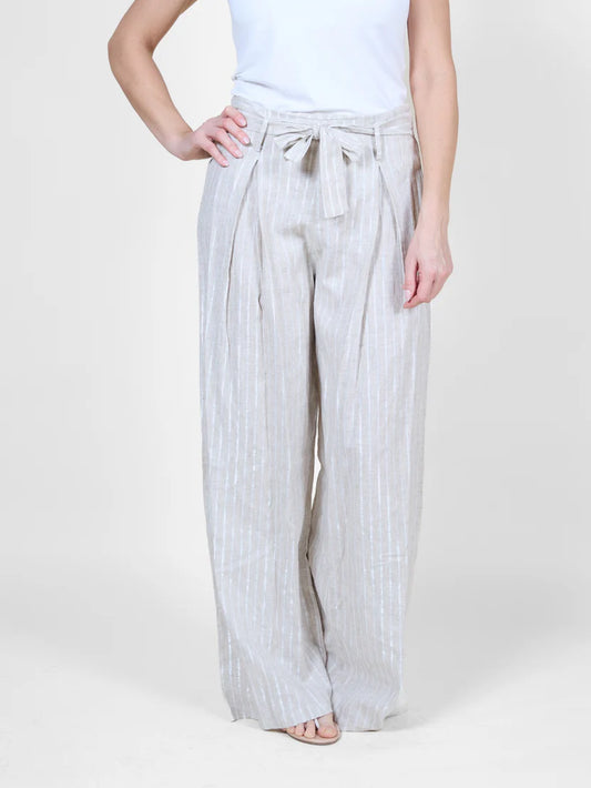Oatmeal Melange Hi Waisted Pants