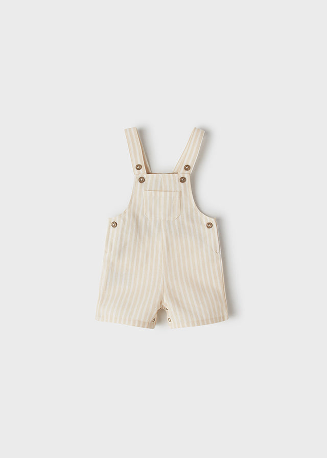 2pc Tan/White Overalls w T-Shirt