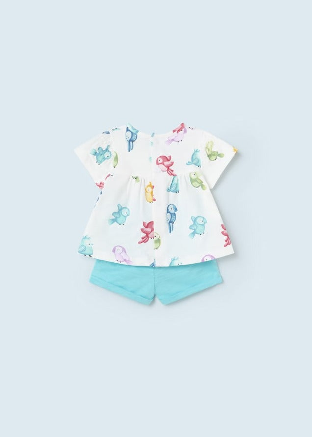 2pc Scattered Bird Top w Shorts