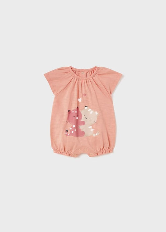 Apricot Animal Hug Romper