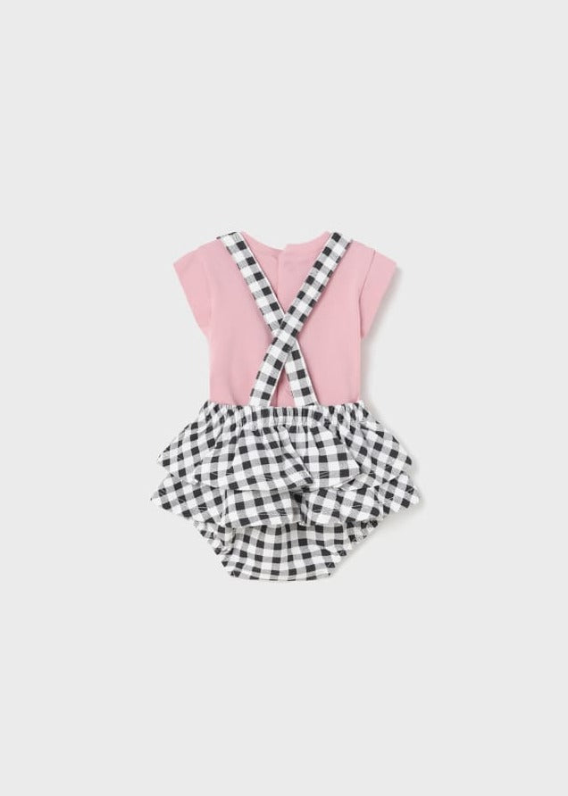 Smiley Tee with Suspender Skirt