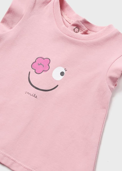2pc Smiley Tee with Suspender Skirt
