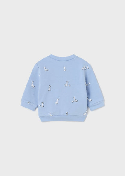 3pc Light Blue Giraffe Sweatsuit