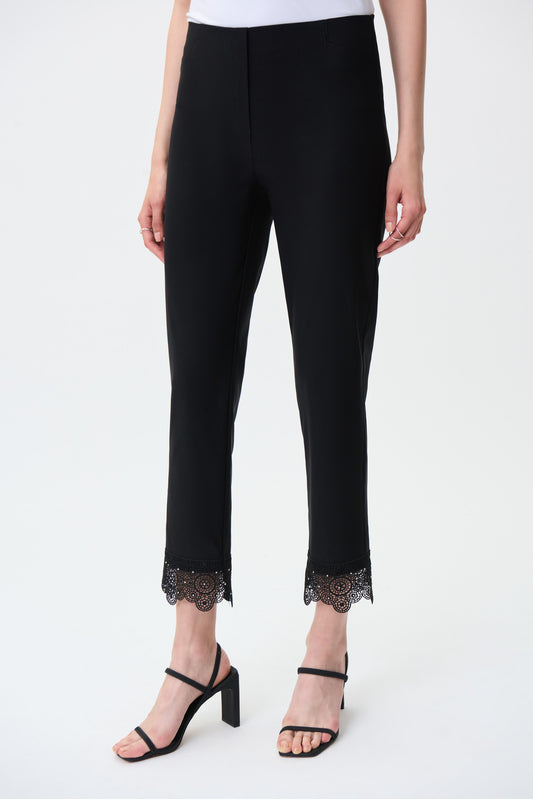 Slacks w Lace Cuff & Rhinestone