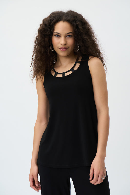 Black Top with Decorative Studs