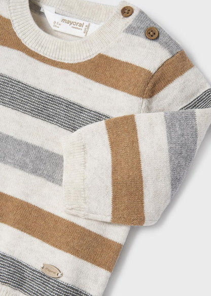 2pc Neutral Sweater w Tweed Pant