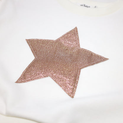 2pc Cream Rose Gold Star Top w Skirt *