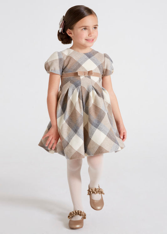 Camel Plaid Dress