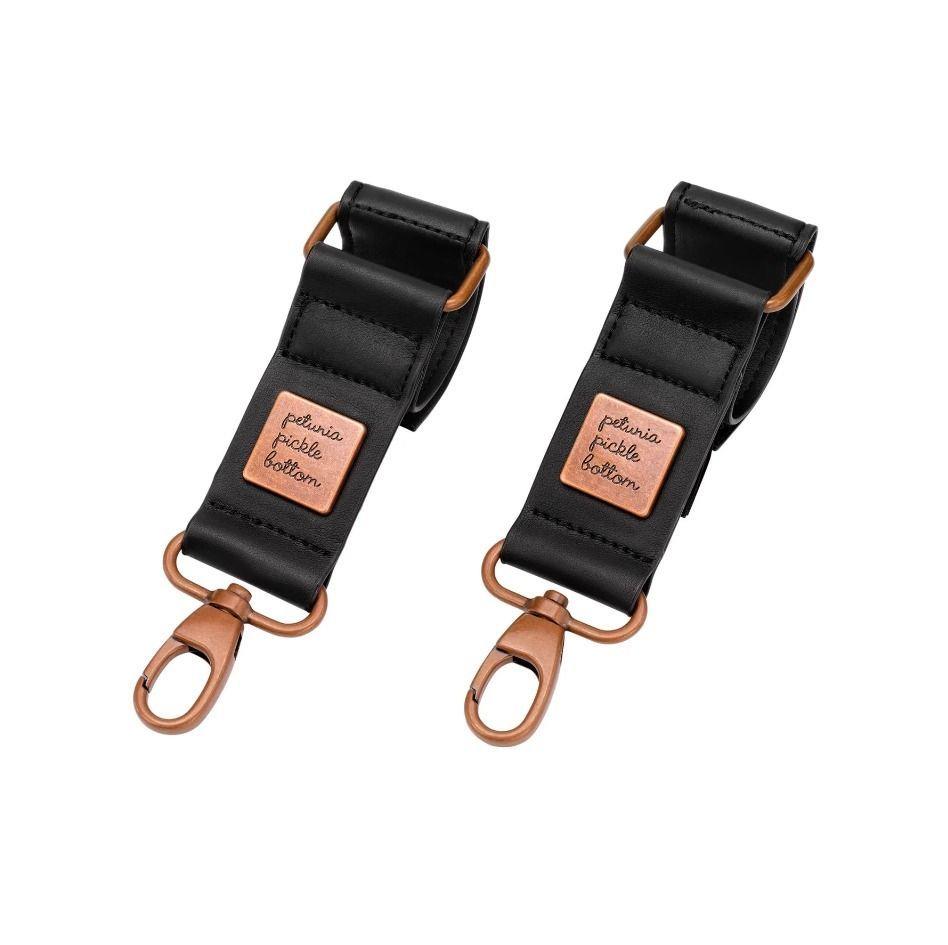 Leather & Copper Stroller Clip
