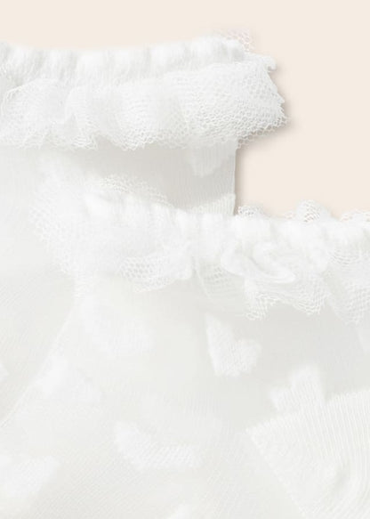 Sheer Sock with Scattered Hearts