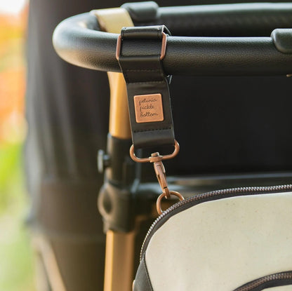 Leather & Copper Stroller Clip