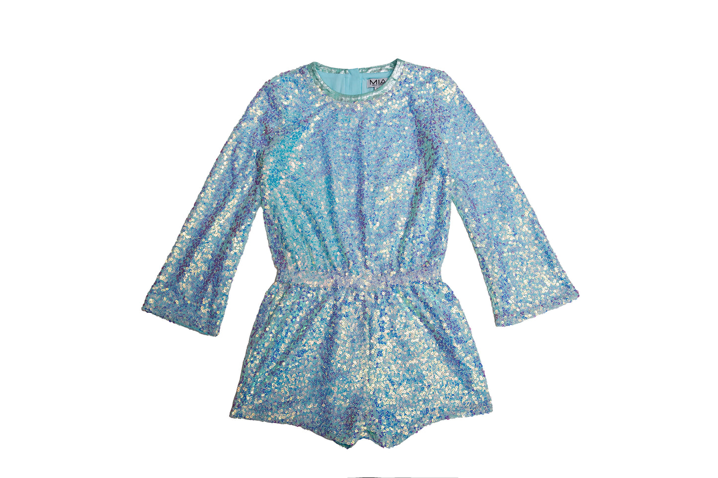 Aqua Sequin Romper