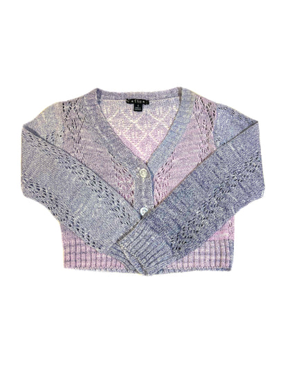 Yellow/Lavender/Grey Cardigan-Sweater