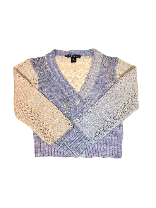 Yellow/Lavender/Grey Cardigan-Sweater