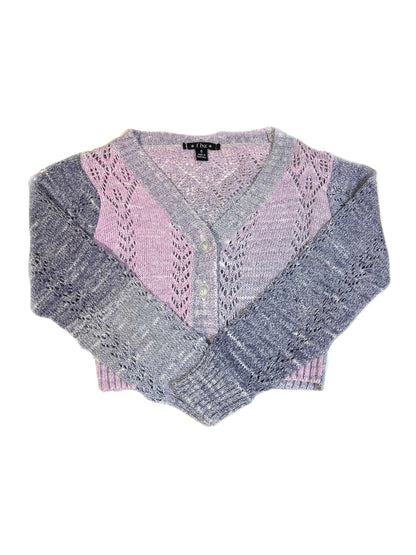 Yellow/Lavender/Grey Cardigan-Sweater