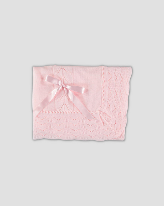 Baby Pink Knit Blanket