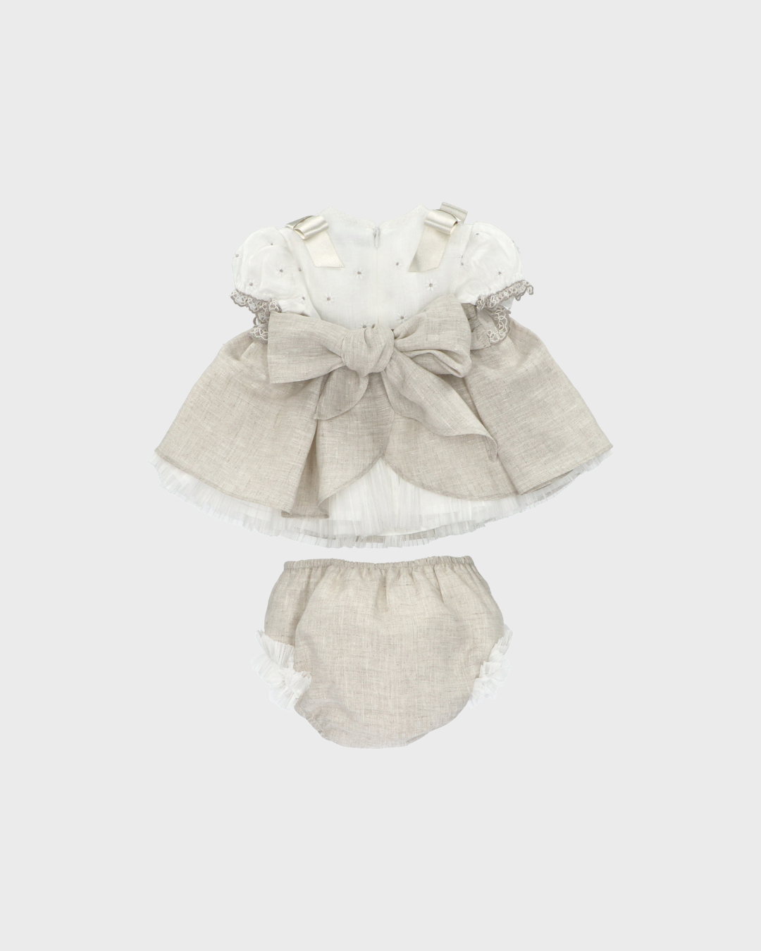 2pc Natural Dress with Bloomer