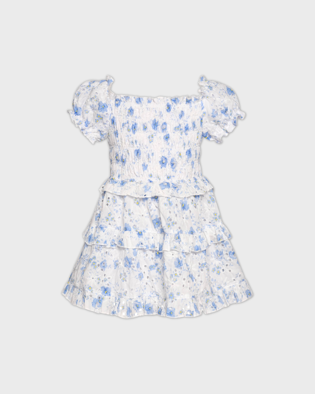 Floral Smocked Tier Puff Dress