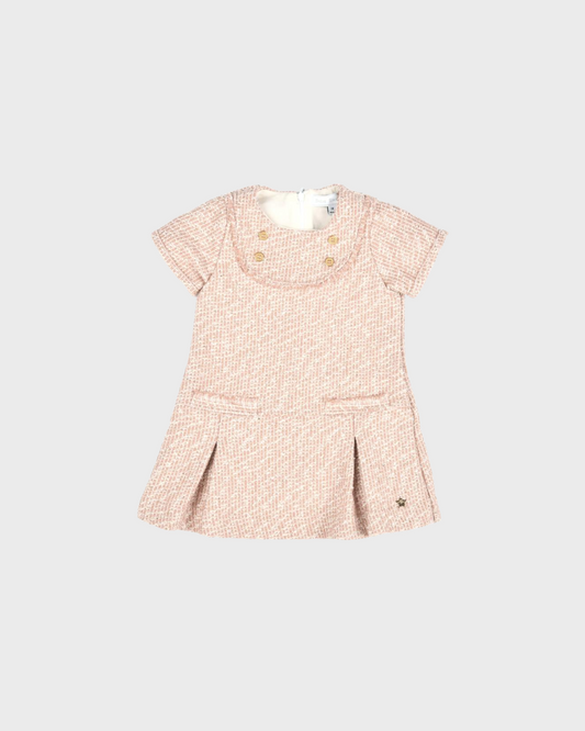 Dusty Pink Jacquard Dress