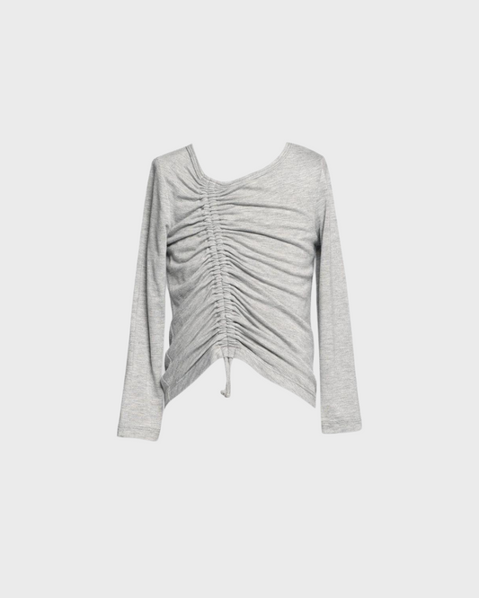 Heather Grey Asymmetrical Top