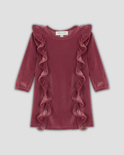 Red Sugar Plum Velvet Dress