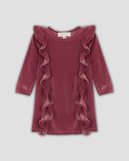 Red Sugar Plum Velvet Dress