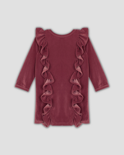 Red Sugar Plum Velvet Dress