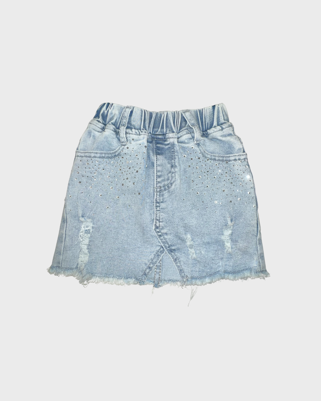 Denim Rhinestone Skirt