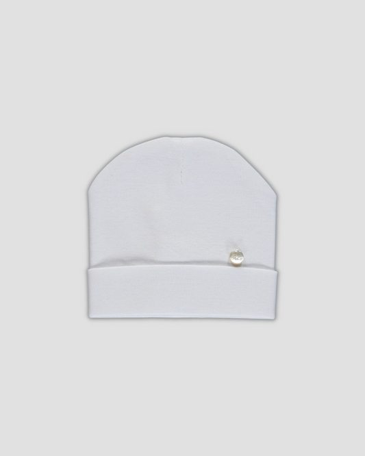 White Pull on Hat