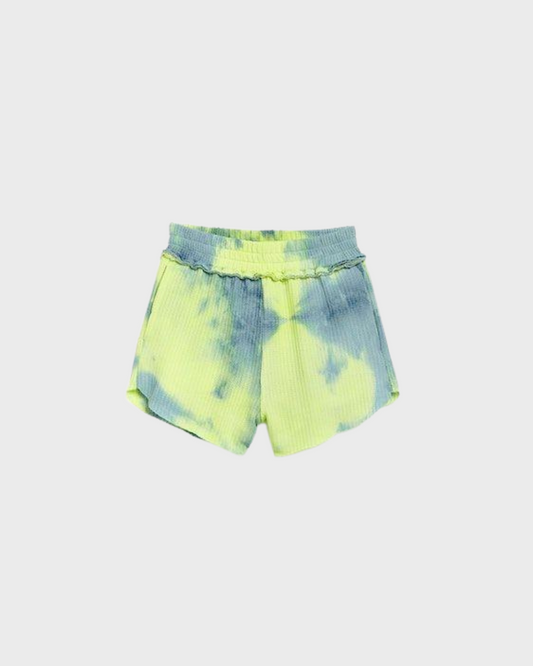 Lime & Blue Tie Dye Shorts